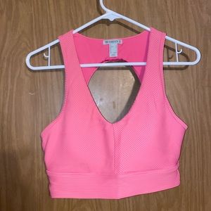 Pink Forever 21 sports bra.